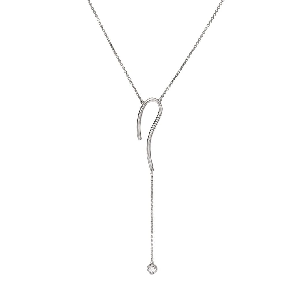 商品AME|Âme Q 18K White Gold, Lab-Grown Diamond Question Pendant Necklace,价格¥11855,第2张图片详细描述