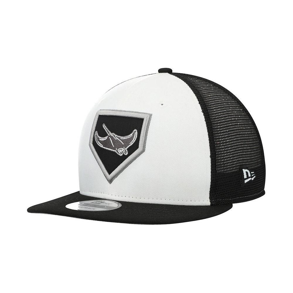 商品New Era|Men's White, Black Tampa Bay Rays 2022 Clubhouse Trucker 9FIFTY Snapback Adjustable Hat,价格¥186,第1张图片
