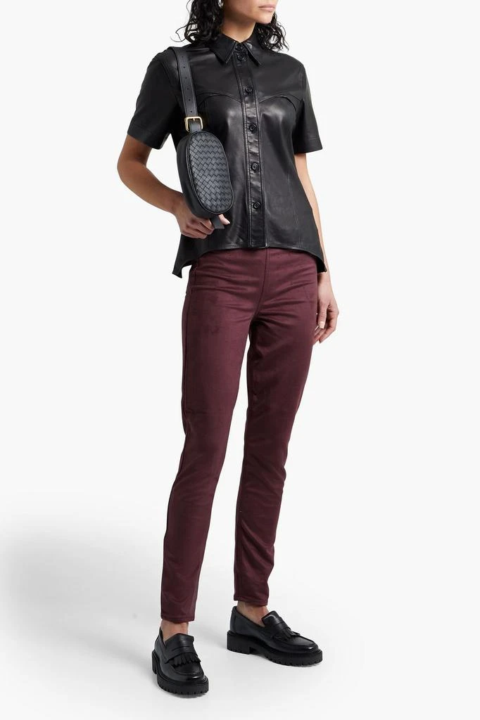 商品Rag & Bone|Embroidered faux suede slim-leg pants,价格¥293,第4张图片详细描述