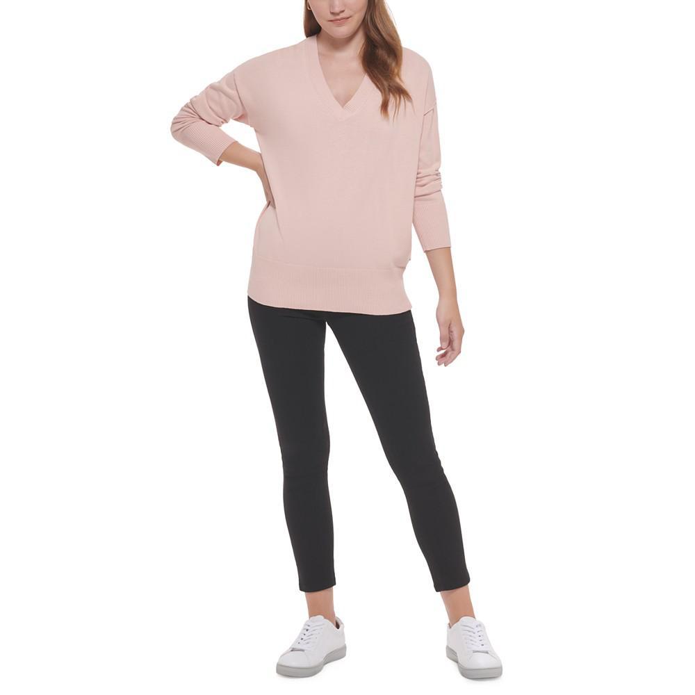 商品Calvin Klein|Women's Cotton V-Neck Sweater,价格¥218,第6张图片详细描述
