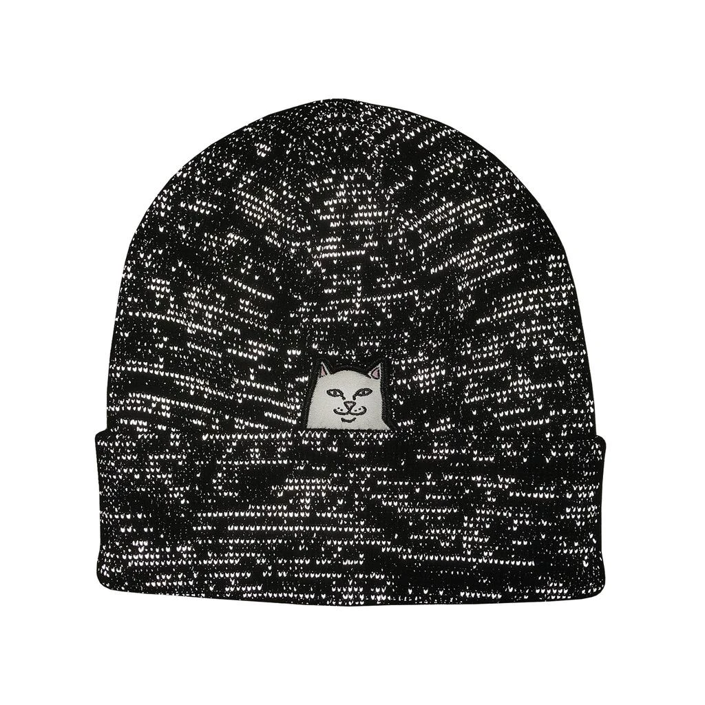 商品RIPNDIP|Lord Nermal Ribbed Beanie (Black Reflective Yarn),价格¥200,第2张图片详细描述