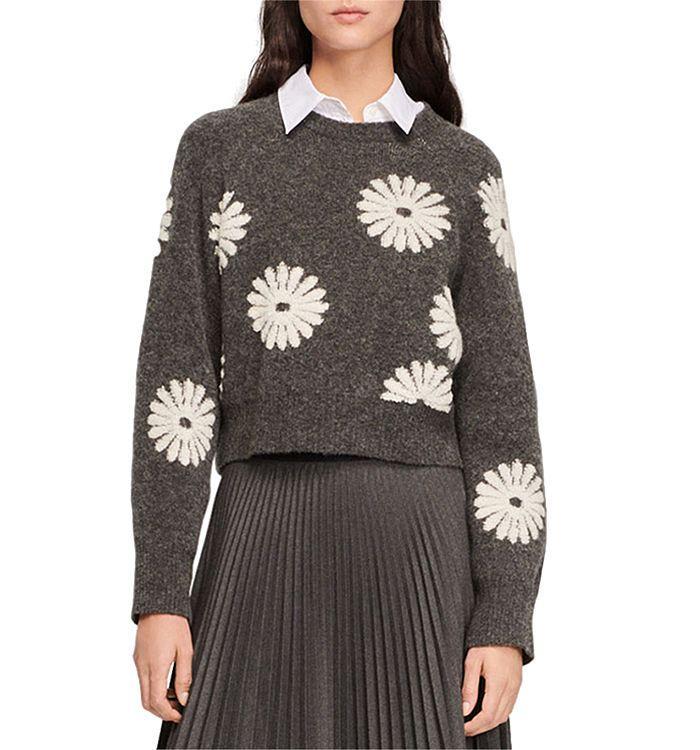 商品Sandro|Cheyenne Floral Sweater,价格¥2623,第3张图片详细描述