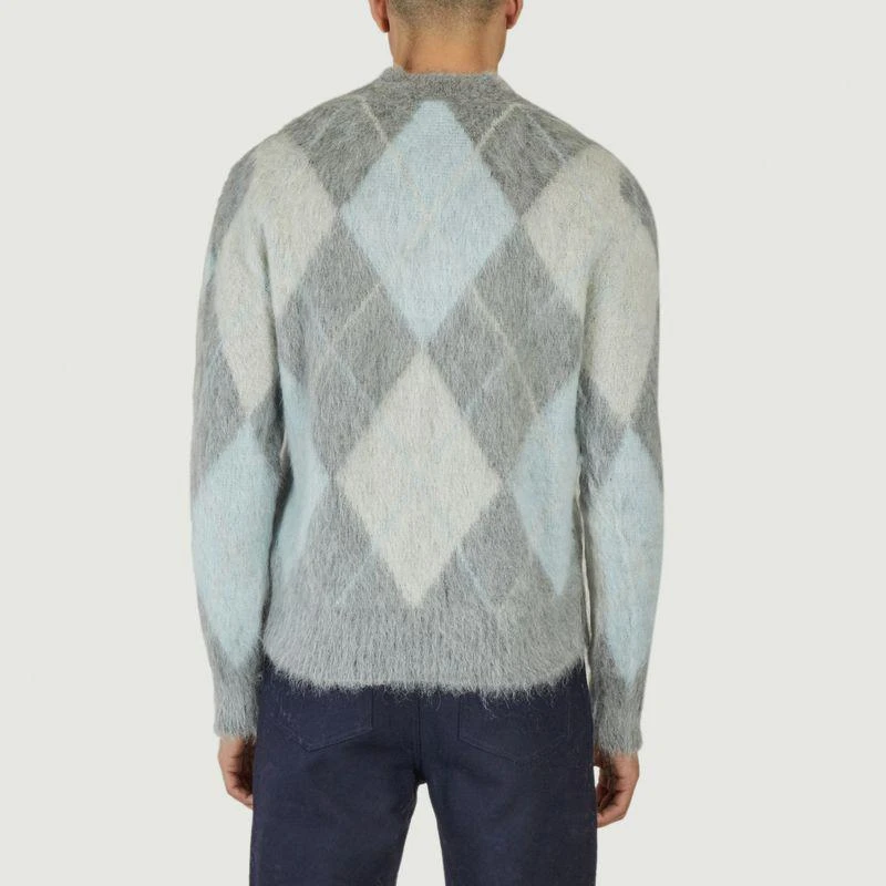 商品AMI|Argyle Pullover HEATHER GREY AQUA IVORY AMI PARIS,价格¥2649,第3张图片详细描述