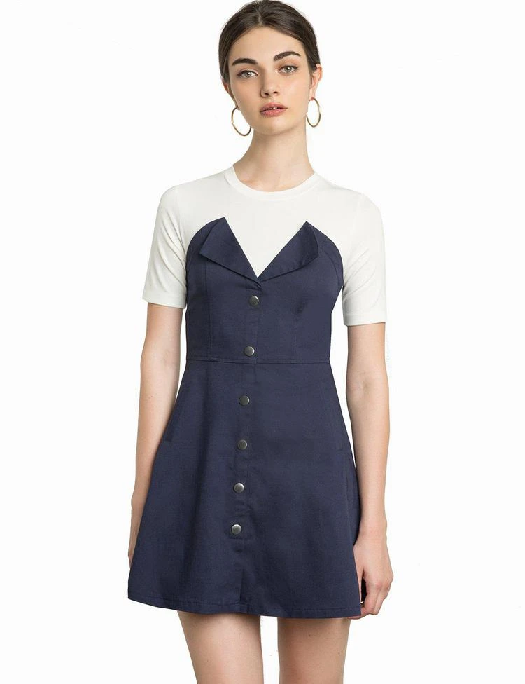 商品Pixie Market|Greta Denim Snap Button Dress,价格¥896,第1张图片