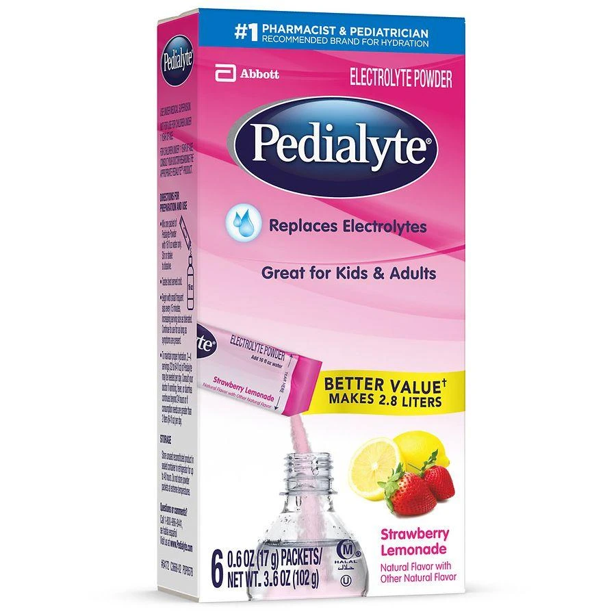 商品Pedialyte|雅培电解质补液盐 草莓柠檬味,价格¥82,第3张图片详细描述