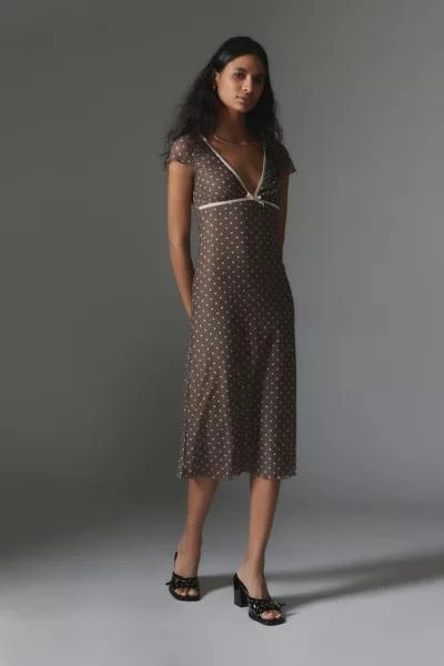 Motel Vilinia Polka Dot Midi Dress 商品