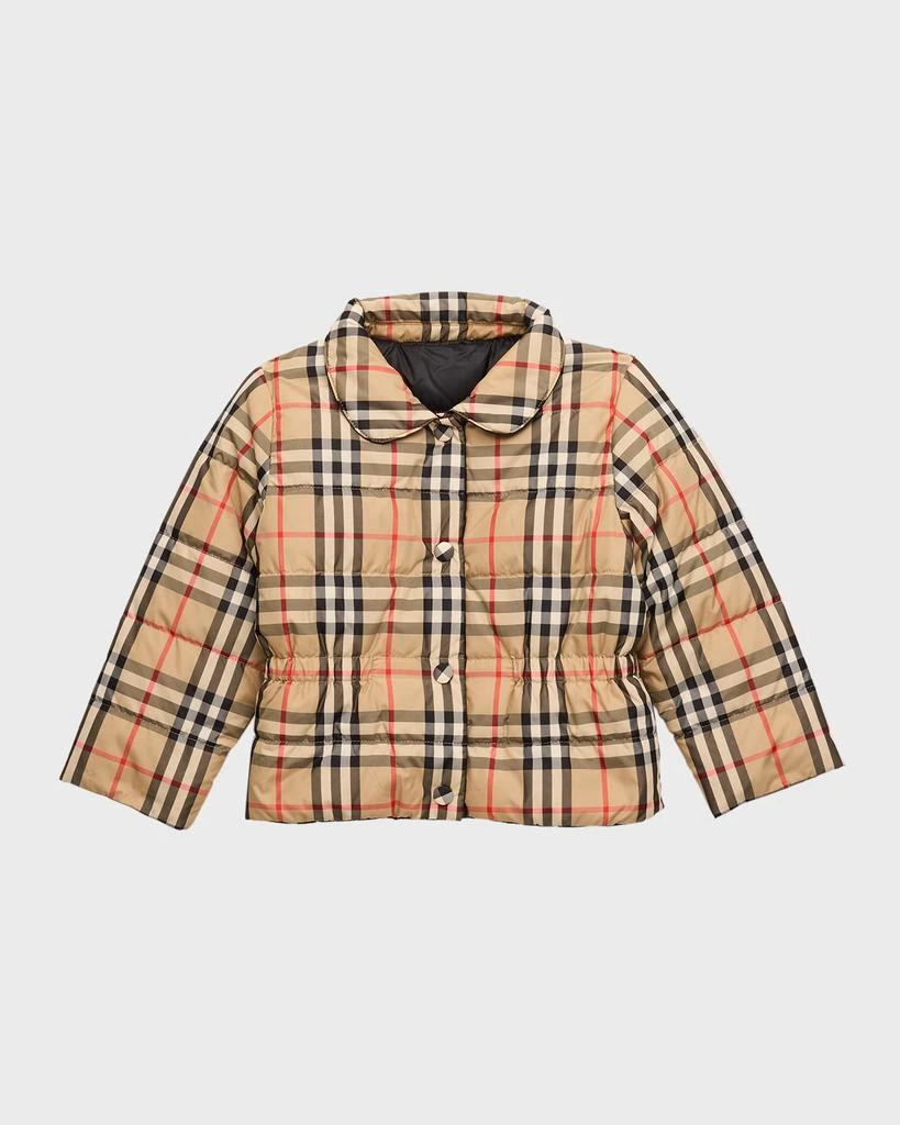 商品Burberry|Girl's Check-Print Puffer Jacket, Size 12M-2,价格¥5404,第1张图片