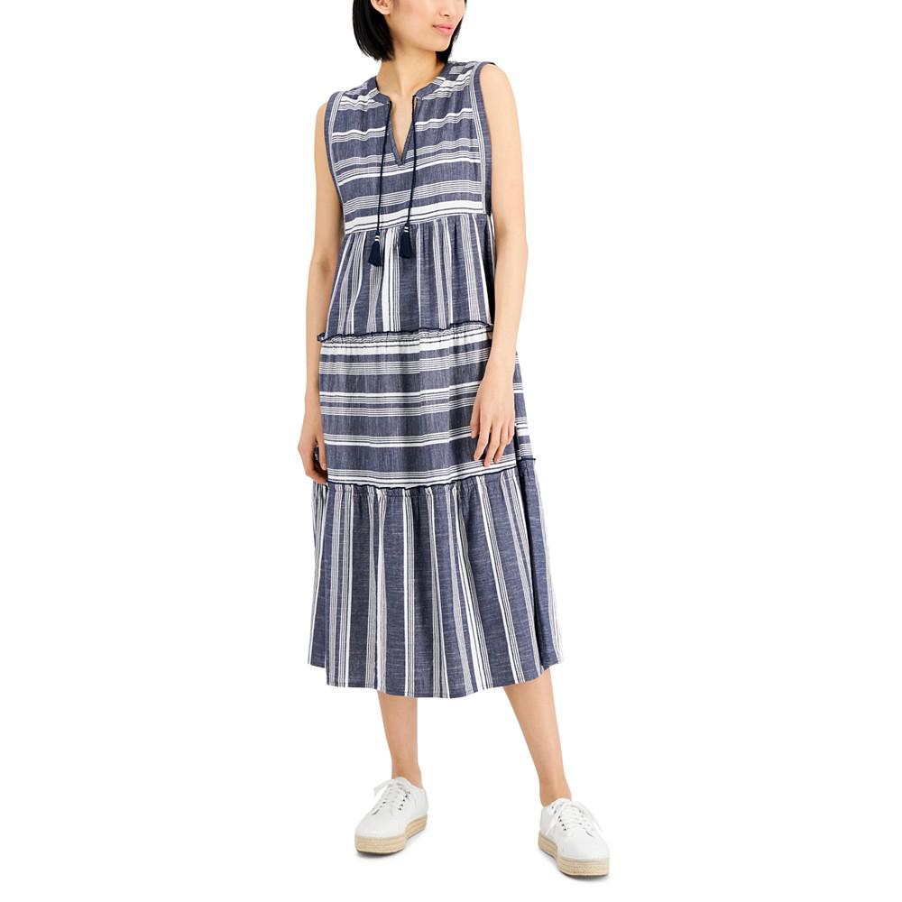 Women's Cotton Sleeveless Midi Dress, Created for Macy's商品第1张图片规格展示