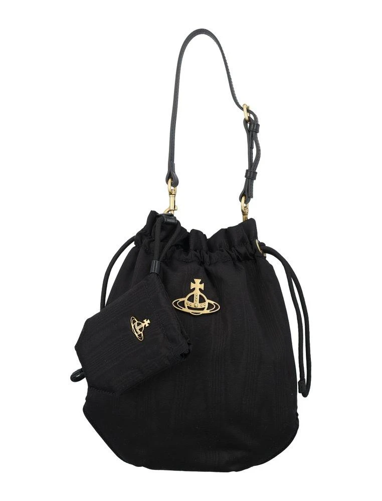 商品Vivienne Westwood|Vivienne Westwood Moire Drawstring Shoulder Bag,价格¥2748,第1张图片