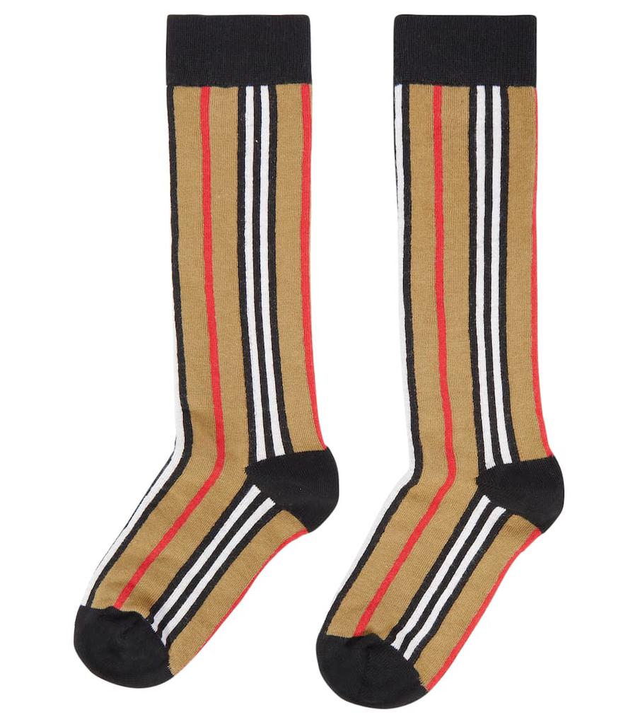 Icon Stripe嵌花针织袜子商品第3张图片规格展示