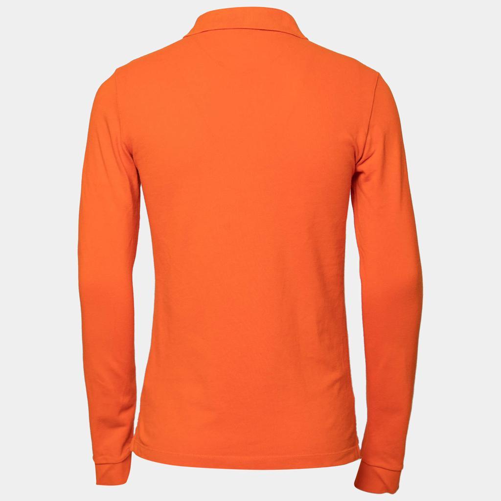 商品[二手商品] Burberry|Burberry Brit Orange Cotton Pique Long Sleeve Polo T-Shirt S,价格¥825,第4张图片详细描述