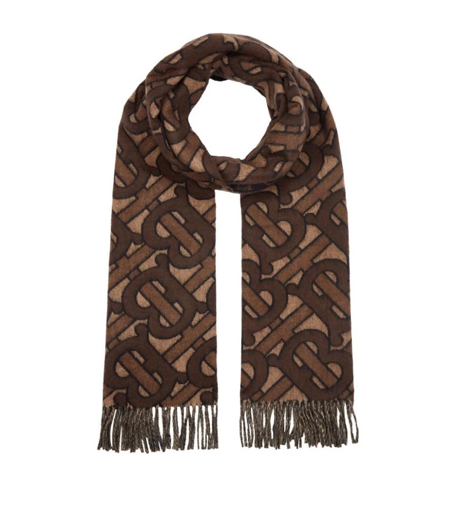 商品Burberry|Monogram Cashmere Jacquard Scarf,价格¥5363,第1张图片