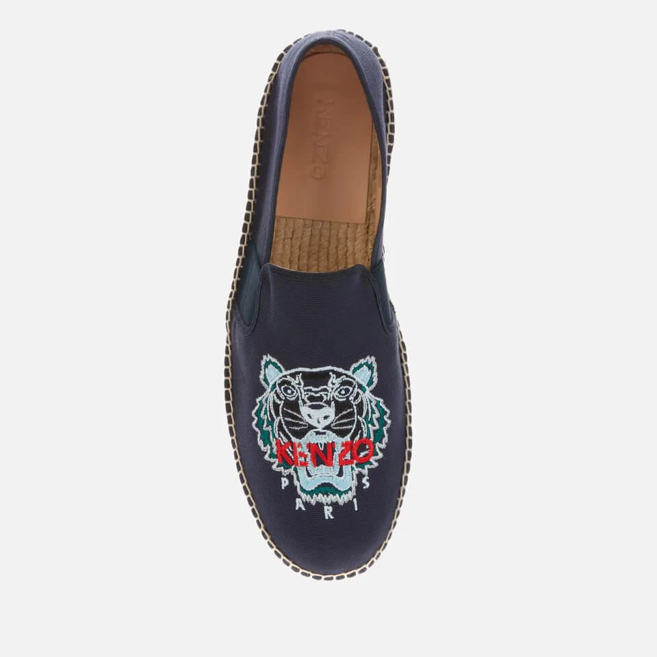 商品Kenzo|KENZO MEN'S ORGANIC CANVAS ELASTIC TIGER ESPADRILLES - NAVY BLUE,价格¥475,第3张图片详细描述
