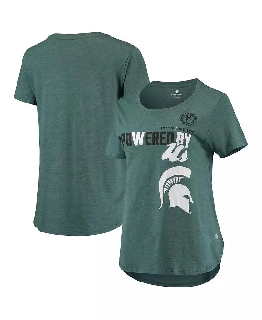 商品Colosseum|Women's Heathered Green Michigan State Spartans PoWered By Title IX T-shirt,价格¥188,第1张图片