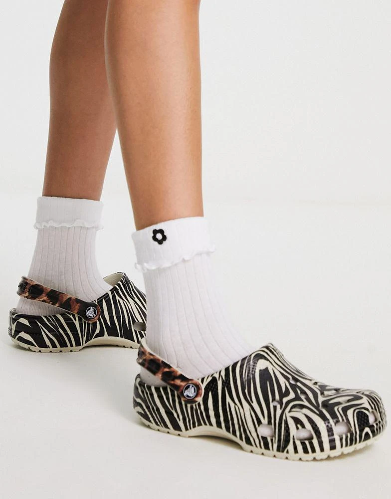 商品Crocs|Crocs classic clogs in zebra mix,价格¥297,第1张图片