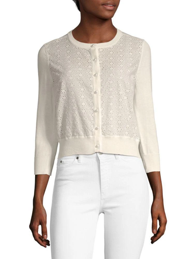 商品Karl Lagerfeld Paris|Lace Buttoned Cardigan,价格¥225,第3张图片详细描述