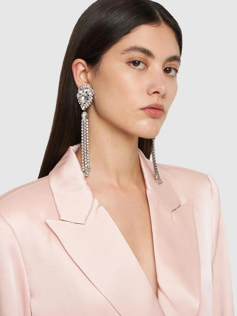 商品Alessandra Rich|Crystal Earrings W/ Fringes,价格¥1386,第1张图片详细描述