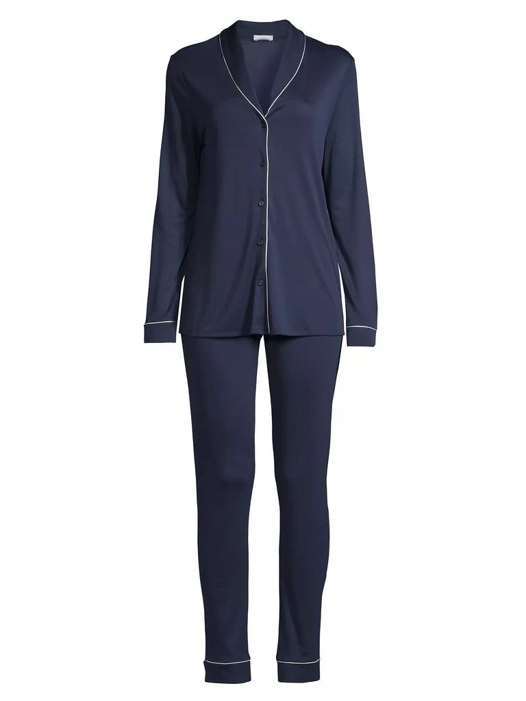 商品Hanro|Natural Comfort 2-Piece Long Pajama Set,价格¥2306,第1张图片