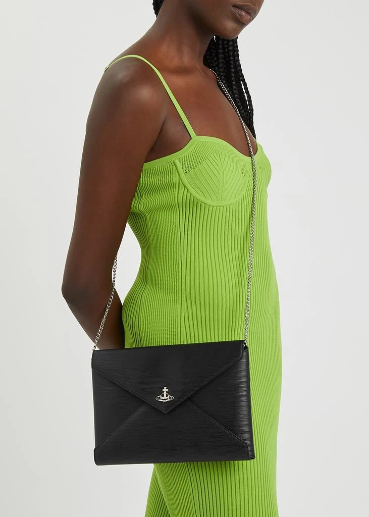 Black vegan leather pouch 商品