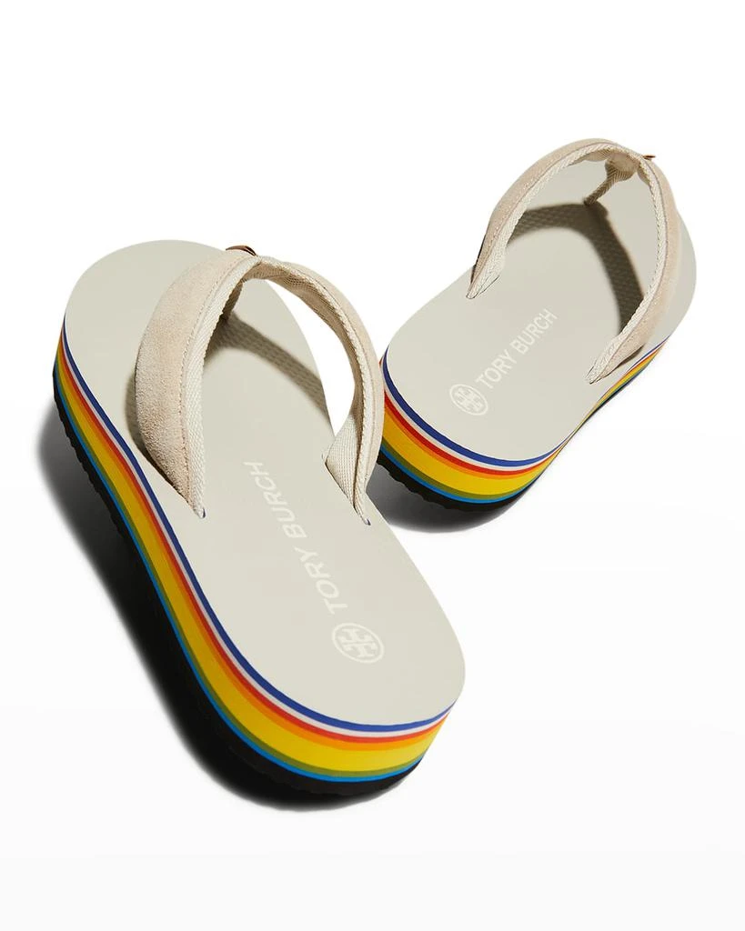 商品Tory Burch|70s Suede Flatform Thong Sandals,价格¥372,第4张图片详细描述