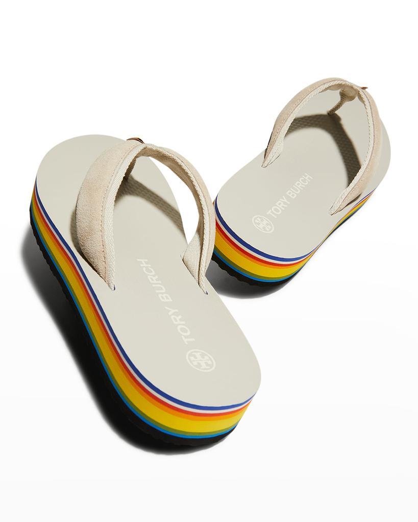 商品Tory Burch|70s Suede Flatform Thong Sandals,价格¥537,第6张图片详细描述