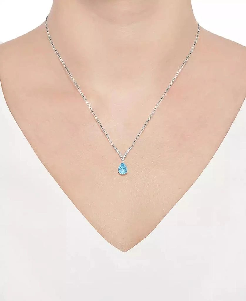 商品Macy's|Gemstone & Diamond (1/6 ct. t.w.) Necklace in 14k Gold,价格¥2356,第2张图片详细描述