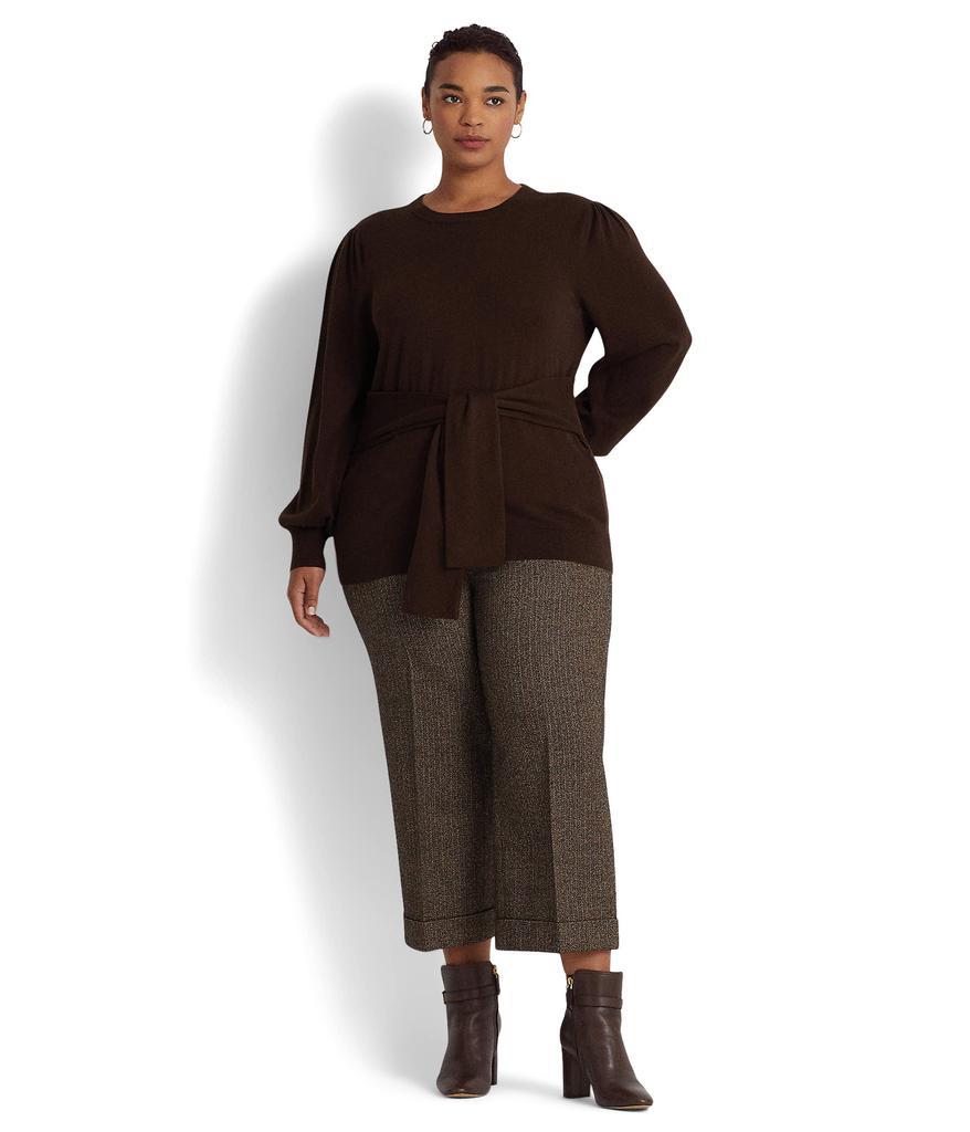 商品Ralph Lauren|Plus Size Belted Cotton-Blend Sweater,价格¥920,第6张图片详细描述