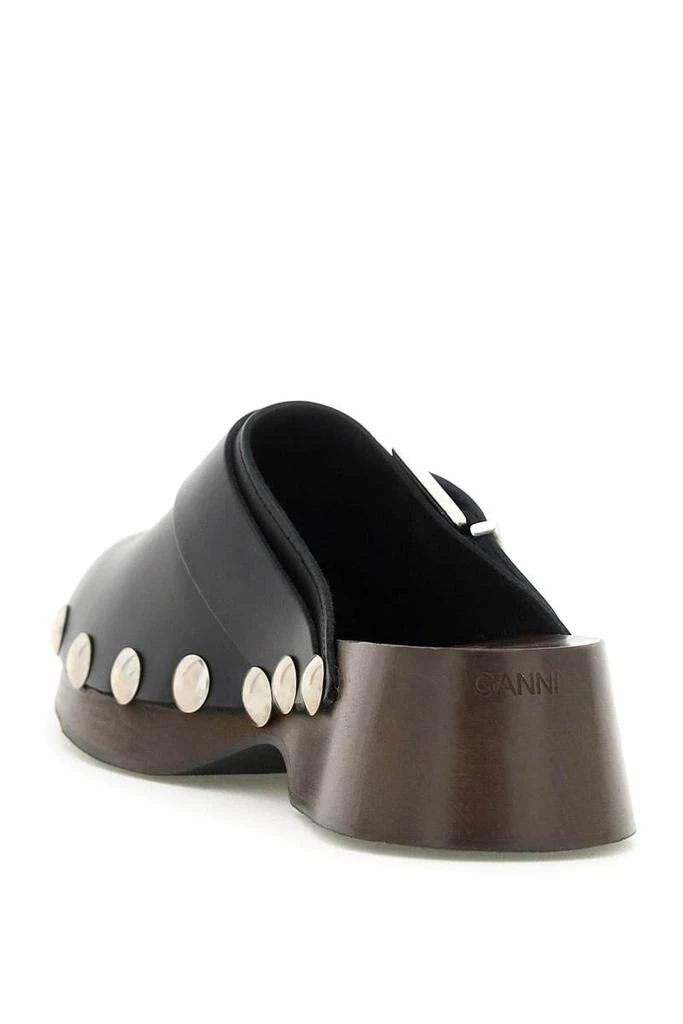 商品Ganni|Ganni leather retro mules,价格¥1684,第3张图片详细描述