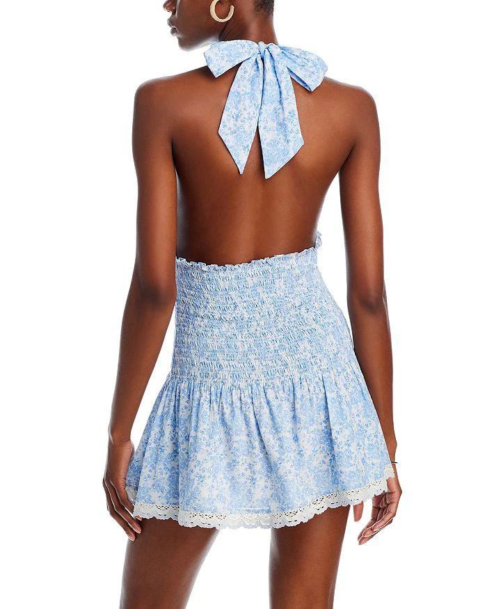 商品LOVESHACKFANCY|Luisetta Cotton Halter Dress,价格¥1319,第4张图片详细描述