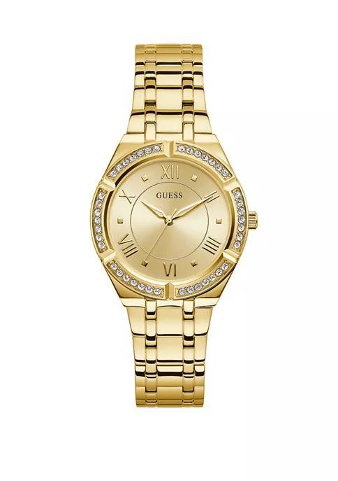 商品GUESS|Women's Cosmo Gold Analog Watch,价格¥1003,第1张图片