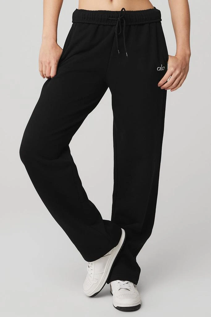 商品Alo|Accolade Straight Leg Sweatpant - Black,价格¥962,第1张图片