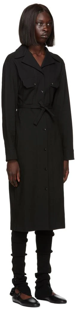 商品Lemaire|Black Convertible Collar Fitted Midi Dress,价格¥2394,第2张图片详细描述