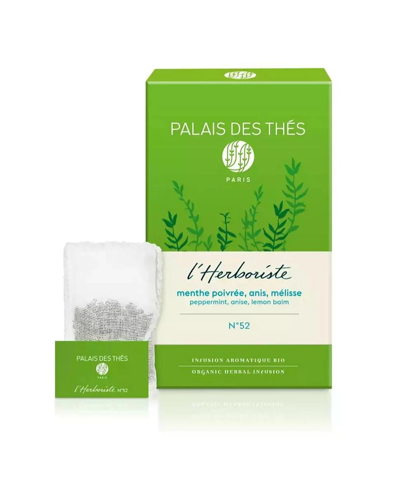 商品Palais des Thés|Anise Peppermint Lemon Balm Herbal Tea Box, Pack of 20 Tea Bags,价格¥150,第1张图片