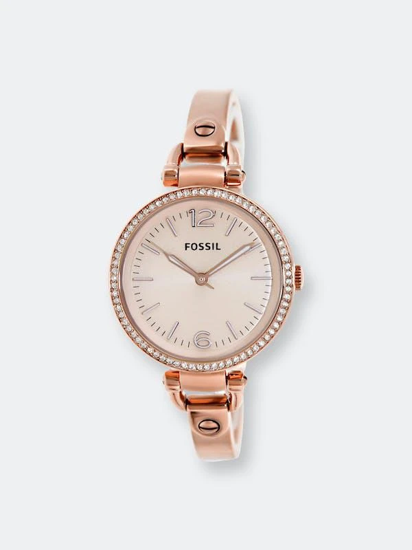 商品Fossil|Fossil Women's Georgia ES3226 Rose-Gold Stainless-Steel Analog Quartz Fashion Watch Rose-Gold ONE SIZE,价格¥850,第1张图片