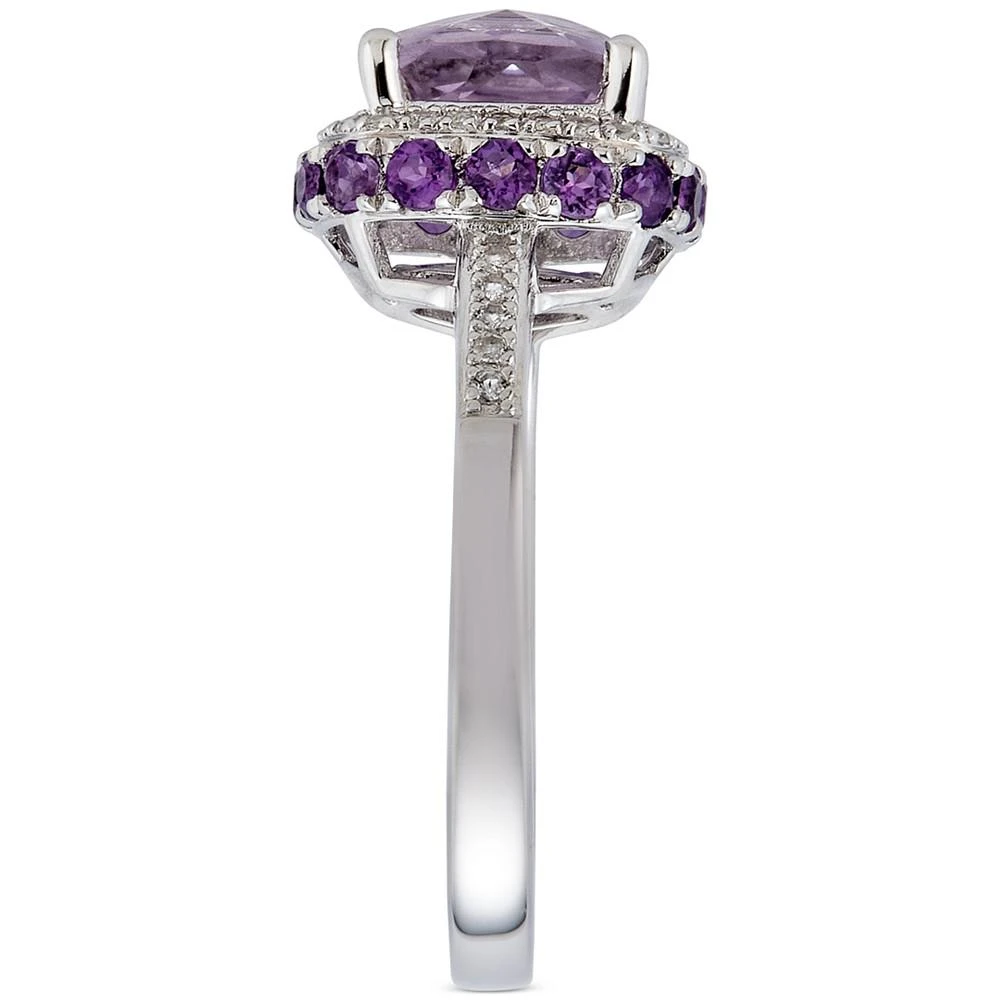 商品Macy's|Rose de France Amethyst Halo Ring (2 ct. t.w.) in Sterling Silver (Also in Black Sapphire, & Blue Topaz),价格¥725,第4张图片详细描述