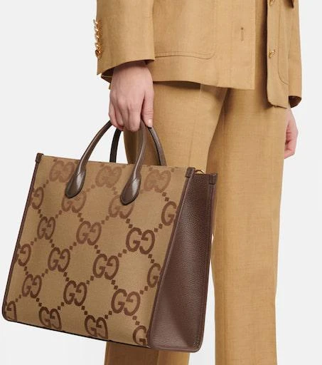 商品Gucci|Jumbo GG S号帆布托特包,价格¥18875,第2张图片详细描述