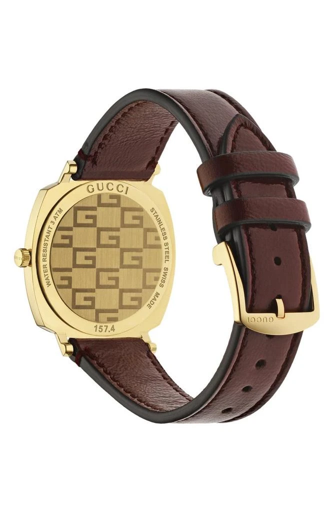 商品Gucci|Grip Leather Strap Watch, 35mm,价格¥6605,第2张图片详细描述