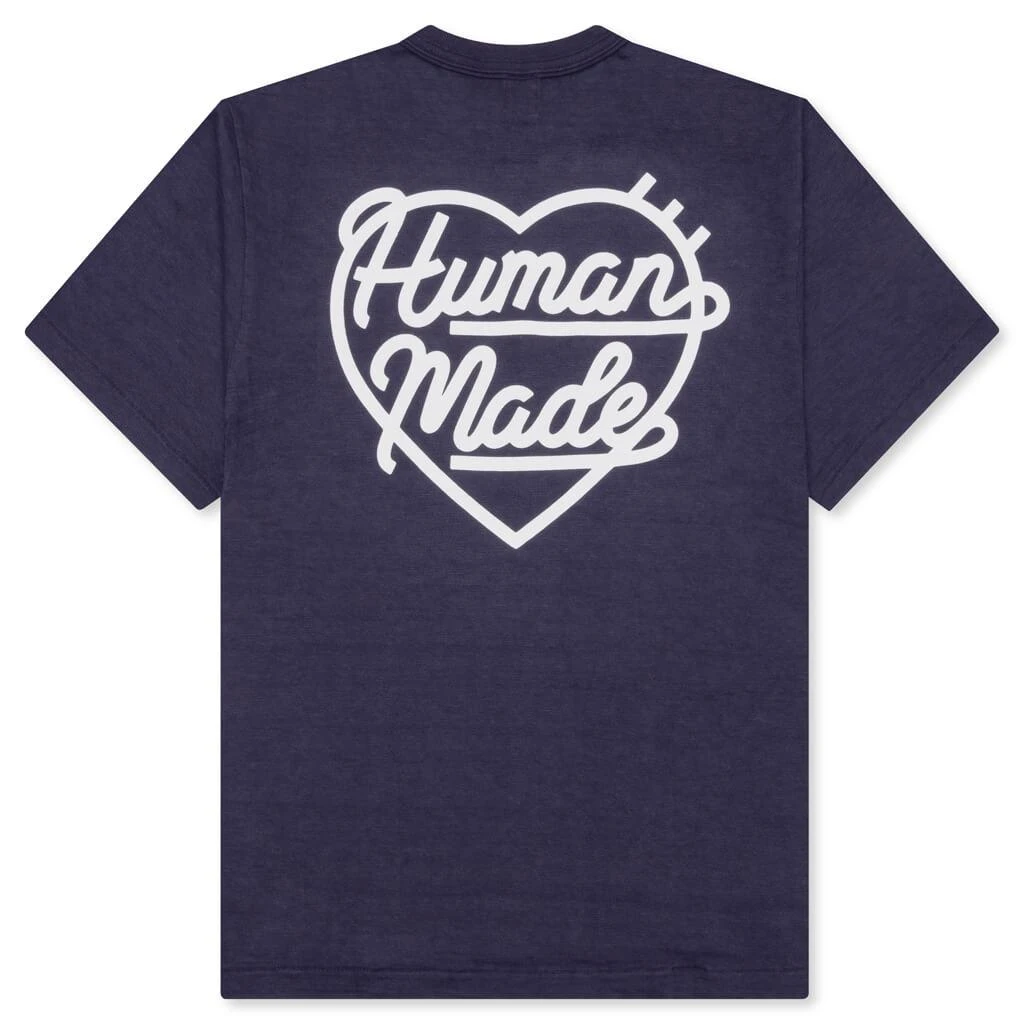 商品Human Made|Heart Badge T-Shirt - Navy,价格¥895,第2张图片详细描述