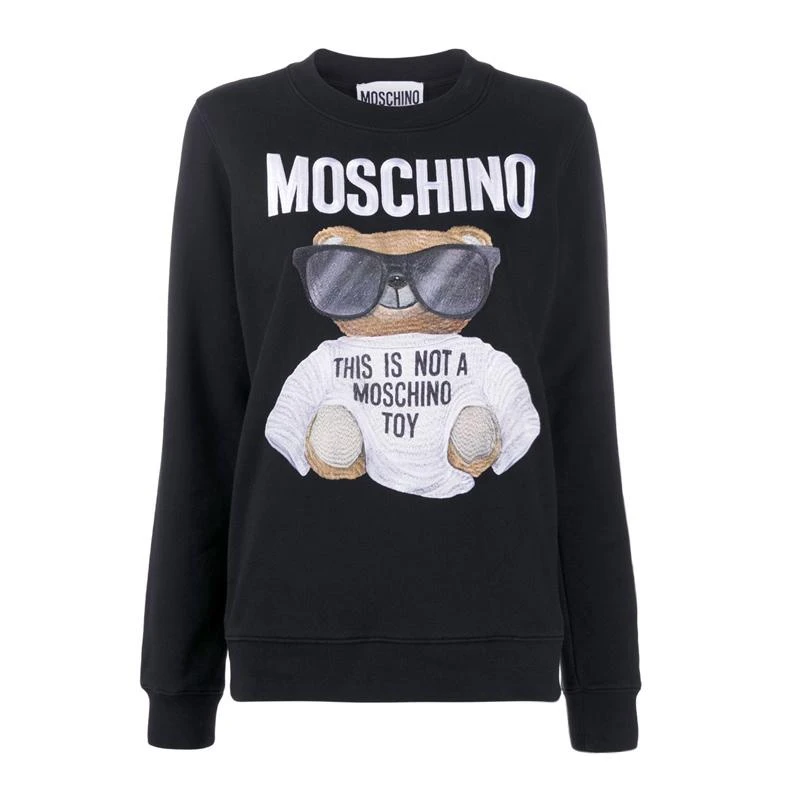 商品Moschino|香港直邮MOSCHINO莫斯奇诺女士黑色棉质卫衣EV170855271555,价格¥5143,第1张图片详细描述
