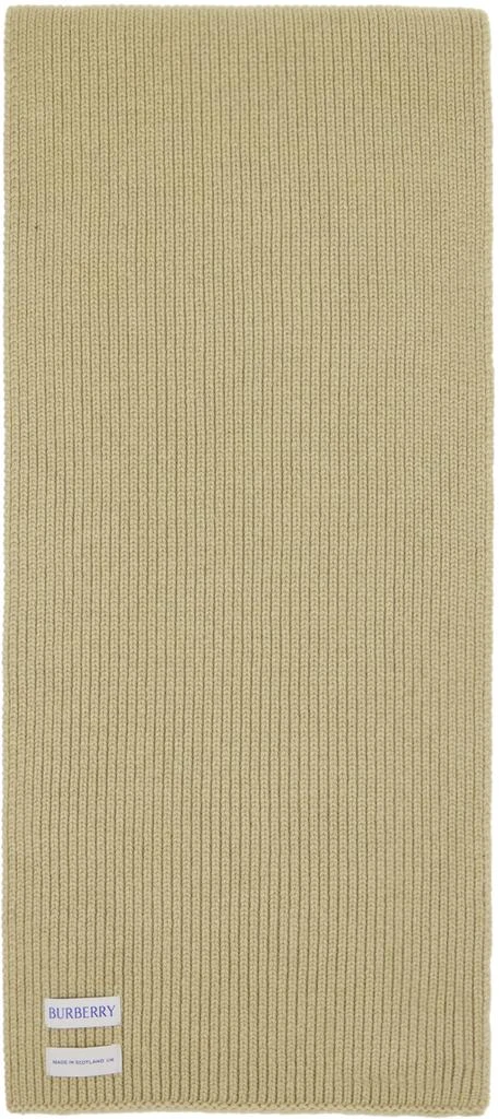 商品Burberry|Taupe Ribbed Cashmere Scarf,价格¥4100,第2张图片详细描述