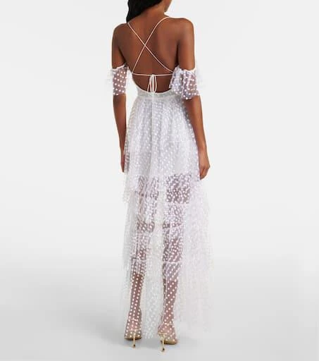 商品Alexandra Miro|Carmen polka-dot tulle maxi dress,价格¥8498,第3张图片详细描述