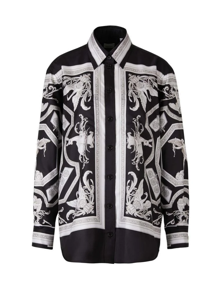 商品Burberry|Burberry Statue Printed Long-Sleeved Shirt,价格¥7416,第1张图片