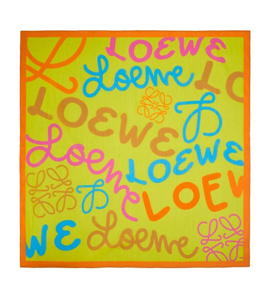 商品Loewe|Square Logo Scarf,价格¥1561,第1张图片