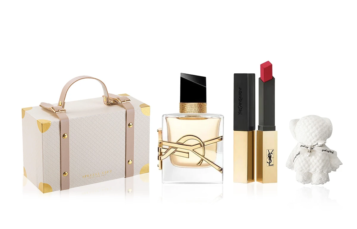 商品[国内直发] Yves Saint Laurent|YSL圣罗兰 自由之水 礼遇香槟金礼盒女士香水套装 香水EDP 30ml+口红正装,价格¥943,第3张图片详细描述