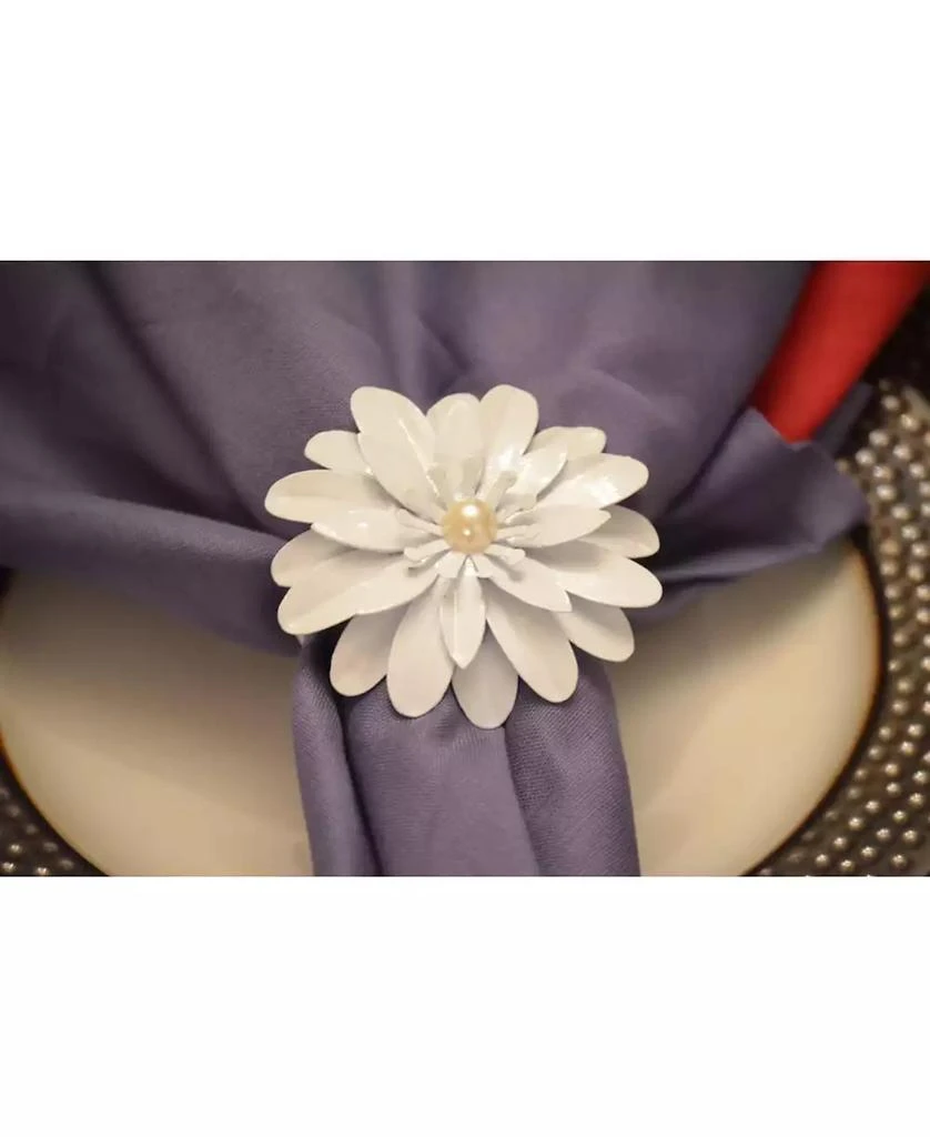 商品Vibhsa|White Pearl Flower Napkin Ring,价格¥182,第3张图片详细描述