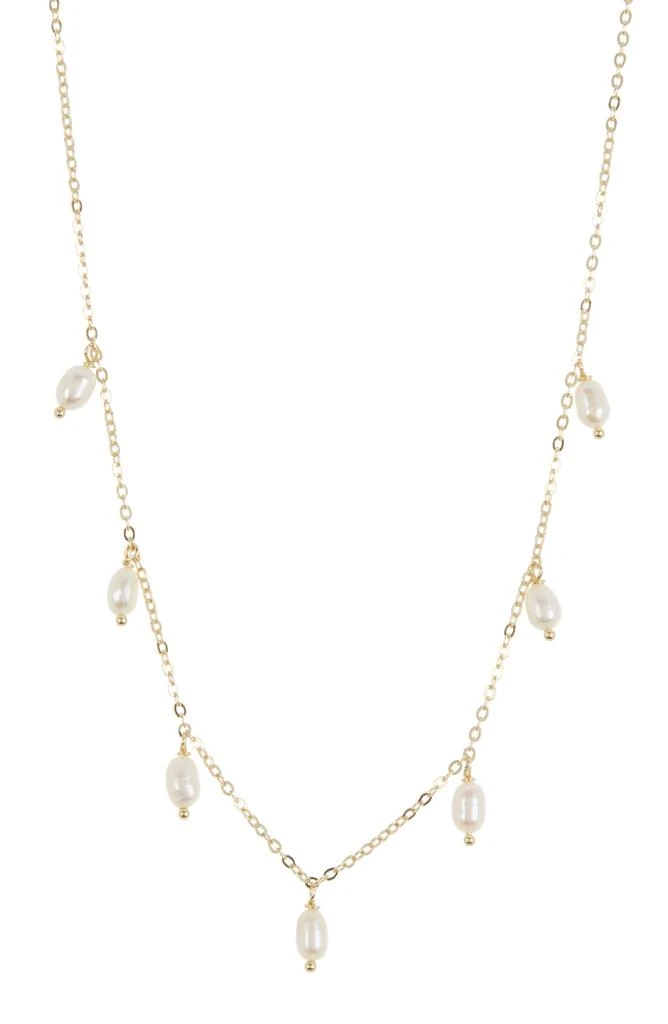 商品Argento Vivo Sterling Silver|Imitation Pearl Shaky Charm Necklace,价格¥85,第1张图片