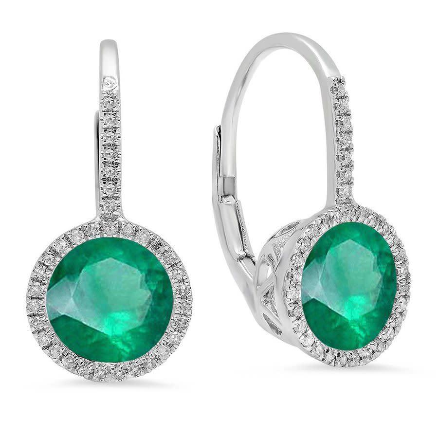 Sterling Silver Dazzlingrock Collection 6X8 MM Oval Lab Created Ladies Infinity Drop Earrings Sterling Silver Dazzlingrock Collection 6X8 MM Oval Lab Created Ladies Infinity Drop Earrings