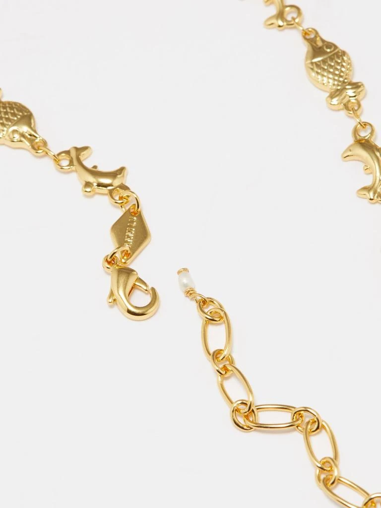 商品Anni Lu|Summerstuff 18kt gold-plated anklet,价格¥592,第4张图片详细描述