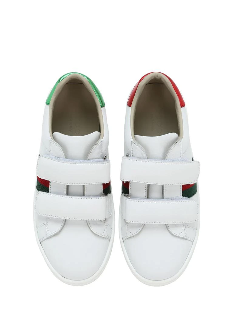 商品Gucci|New Ace Leather Strap Sneakers,价格¥3595,第1张图片