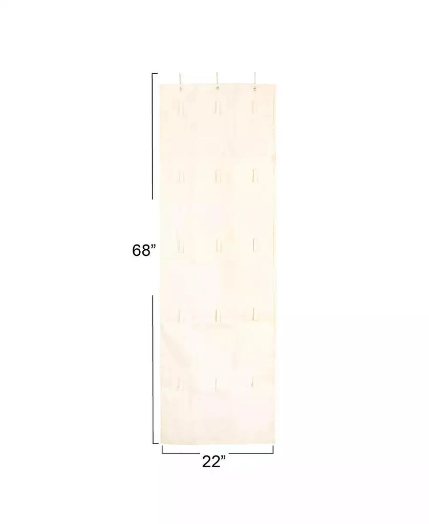 商品Household Essentials|Over The Door Cotton Blend Cap and Hat Organizer with 15 Stay-Put Hangers,价格¥243,第3张图片详细描述